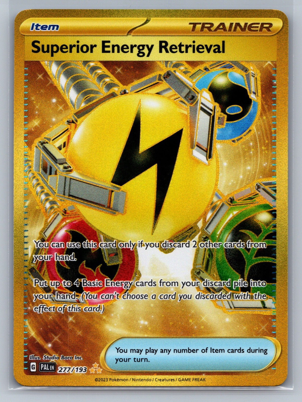 Superior Energy Retrieval Holo Hyper Rare 277/193 SV02: Paldea Evolved NM