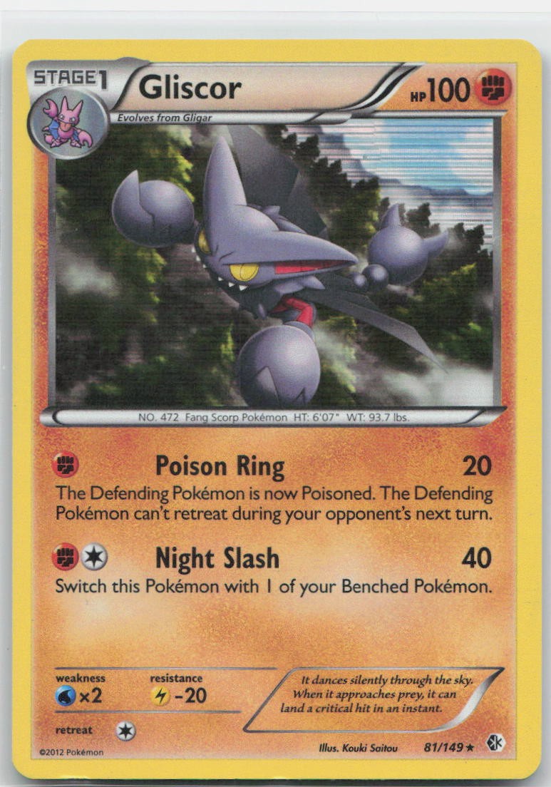 Gliscor Holo Holo Rare 81/149 Boundaries Crossed NM