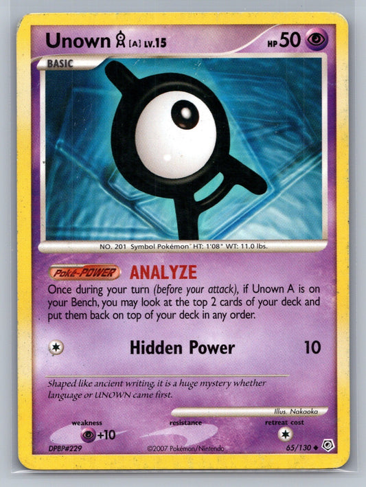 Unown [A] Uncommon 65/130 Diamond and Pearl MP
