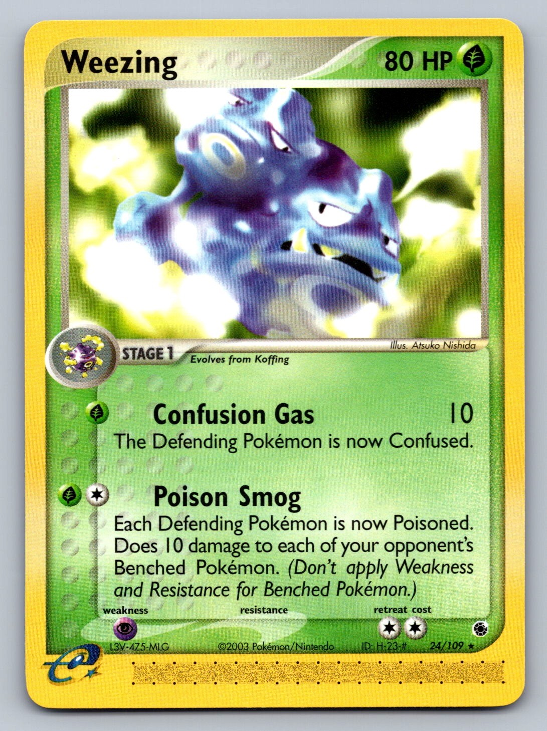 Weezing 24/109 Grass Ruby and Sapphire NM