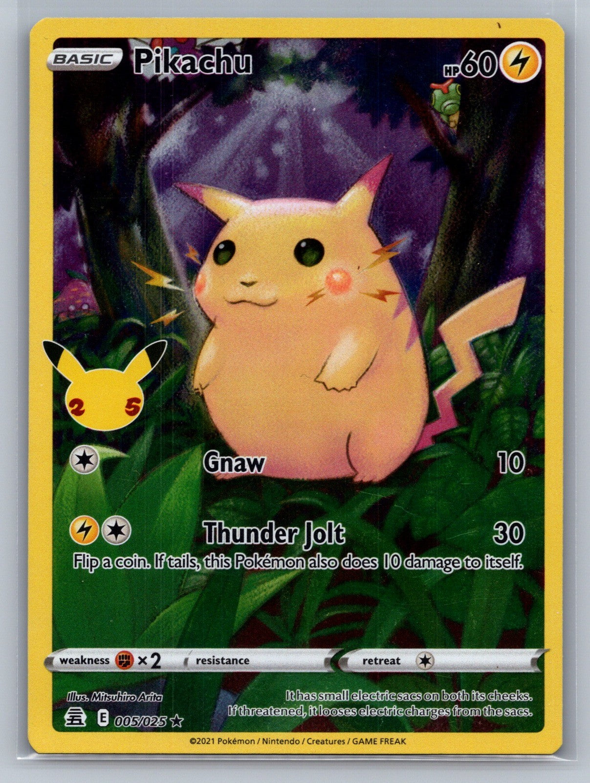 Pikachu Holo Rare 005/025 Celebrations NM