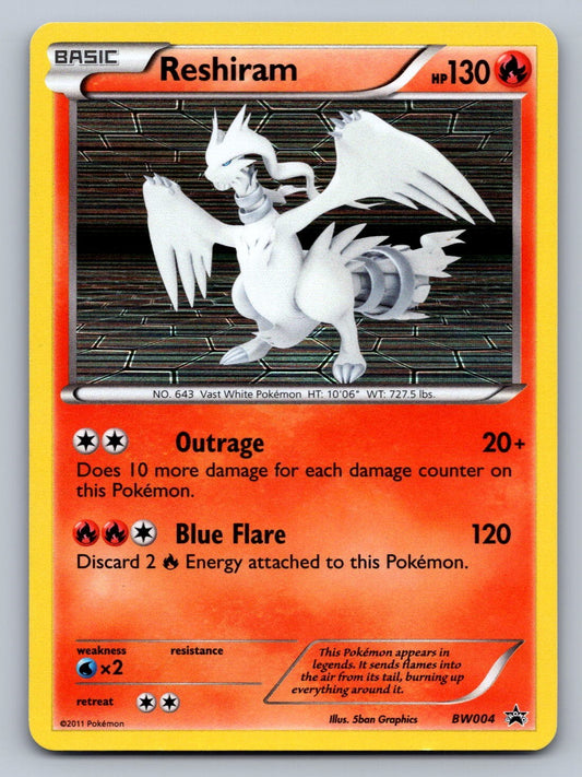 Reshiram - BW004 Fire Holo Black and White Promos LP