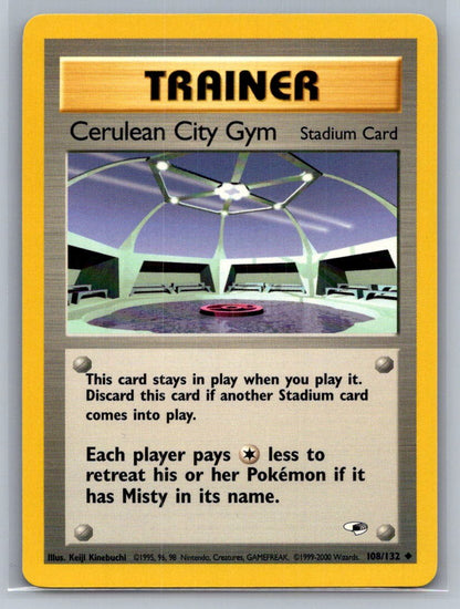 Cerulean City Gym Unlimited Uncommon 108/132 Gym Heroes LP