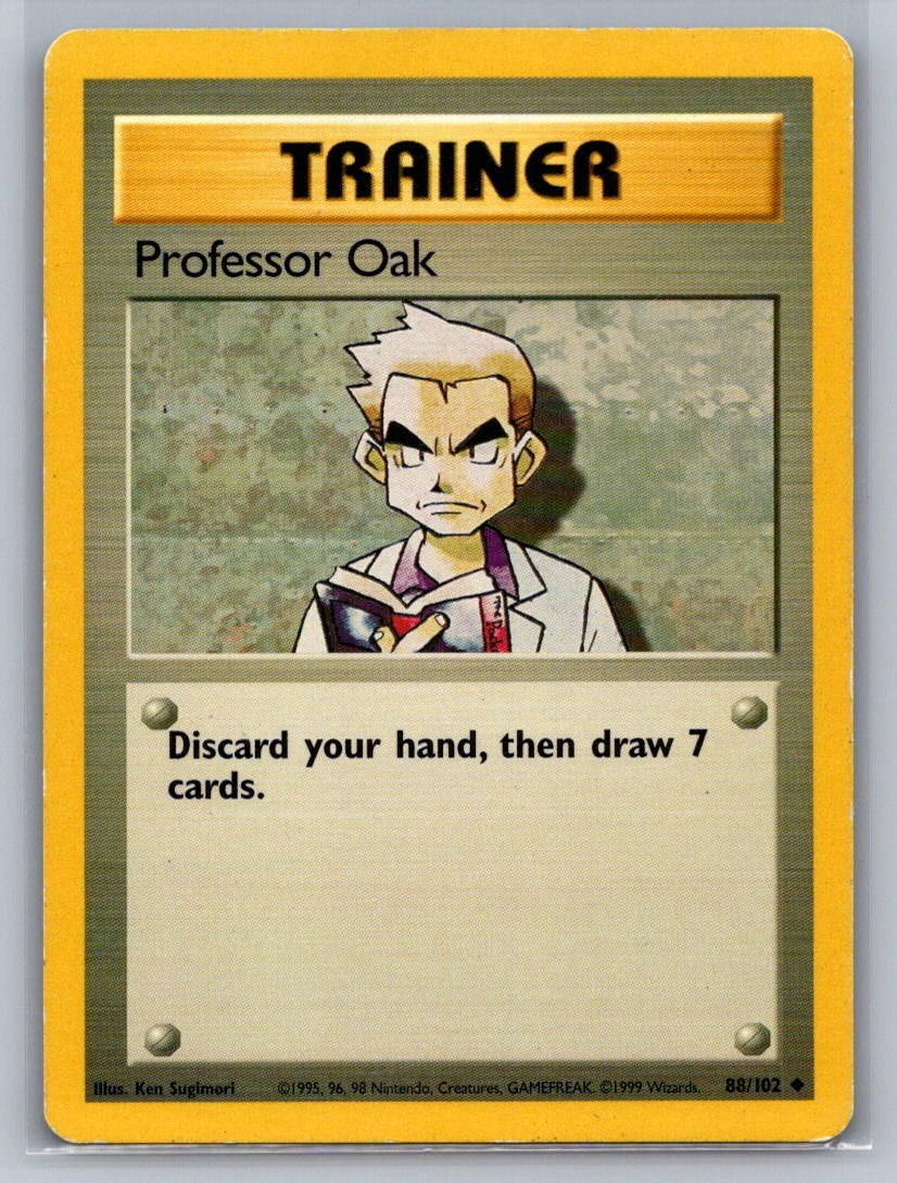 Professor Oak Uncommon 088/102 Base Set LP