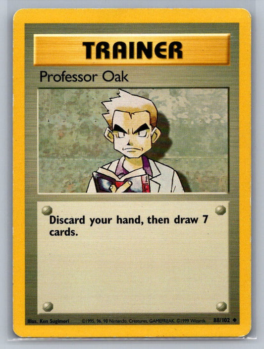 Professor Oak Uncommon 088/102 Base Set LP