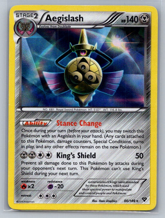 Aegislash (86) Holo Holo Rare 86/146 XY Base Set LP