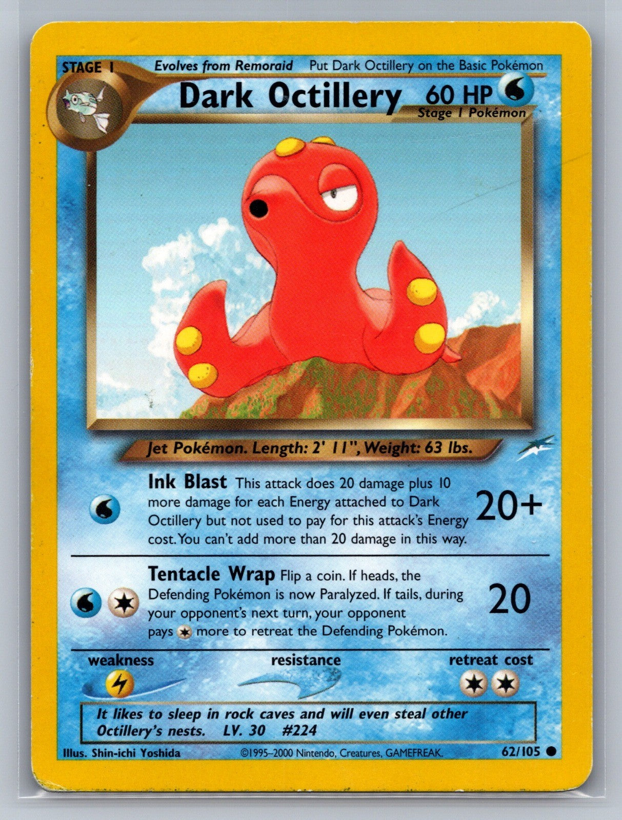 Dark Octillery Unlimited Common 062/105 Neo Destiny LP