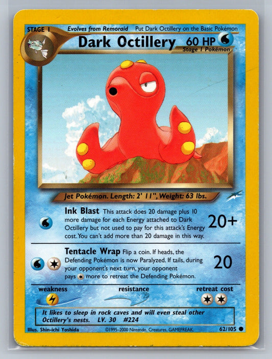 Dark Octillery Unlimited Common 062/105 Neo Destiny LP
