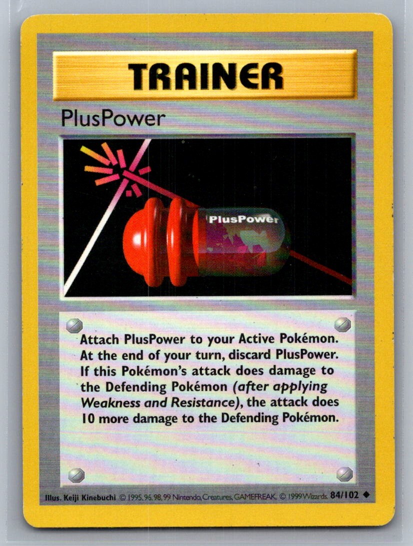 PlusPower Unlimited Uncommon 084/102 Base Set (Shadowless) LP