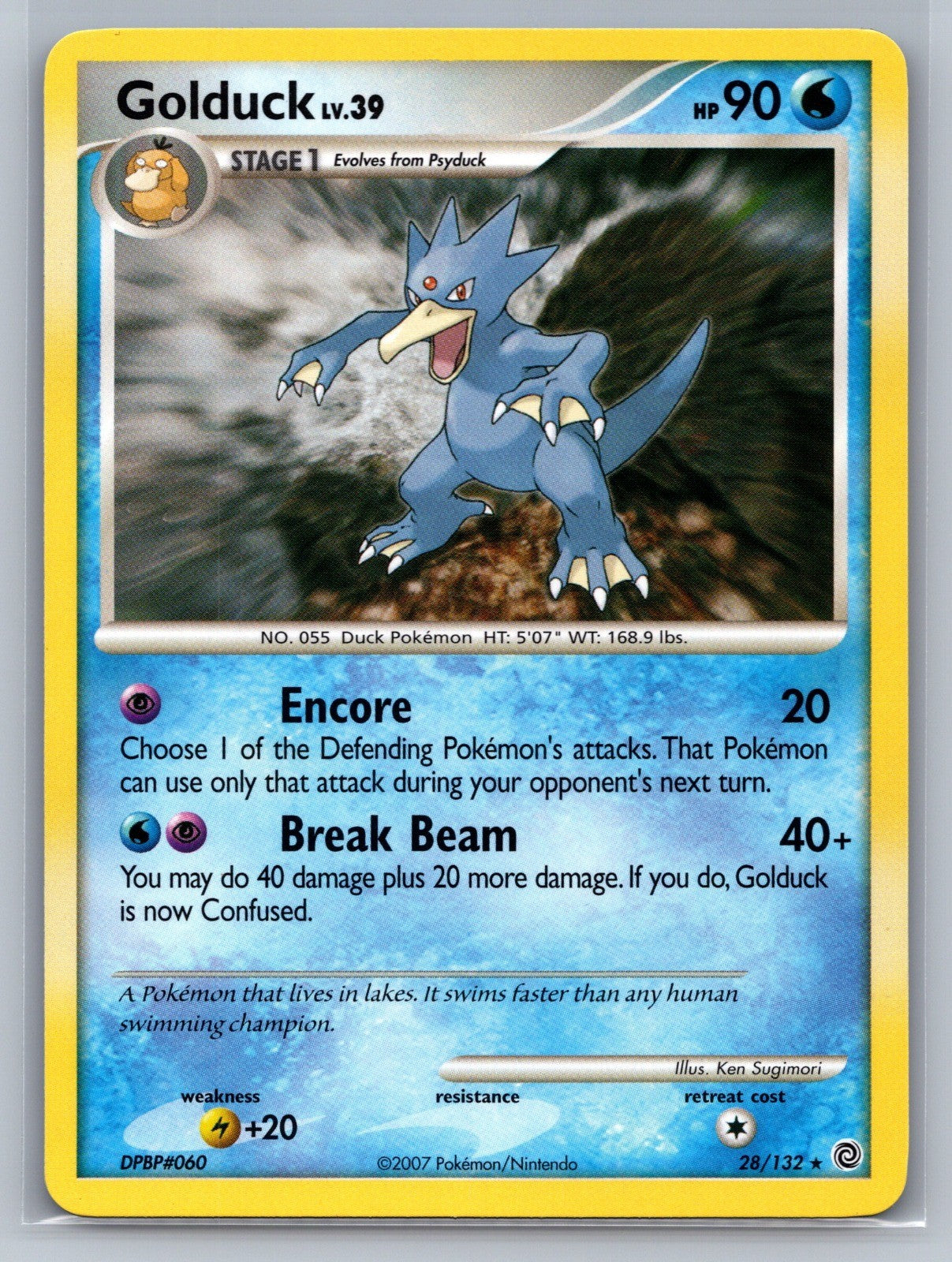 Golduck Rare 28/132 Secret Wonders NM