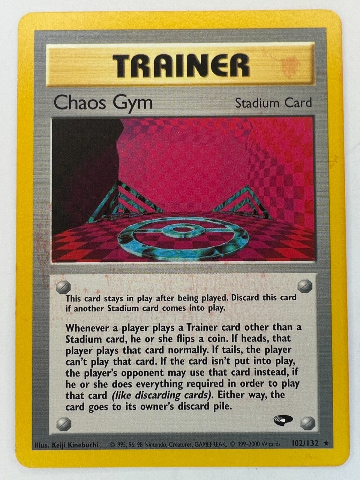 Chaos Gym - 102/132 - Pokemon Gym Challenge Unlimited Rare Card WOTC LP