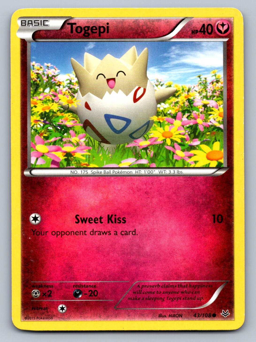 Togepi Common 43/108 XY - Roaring Skies NM