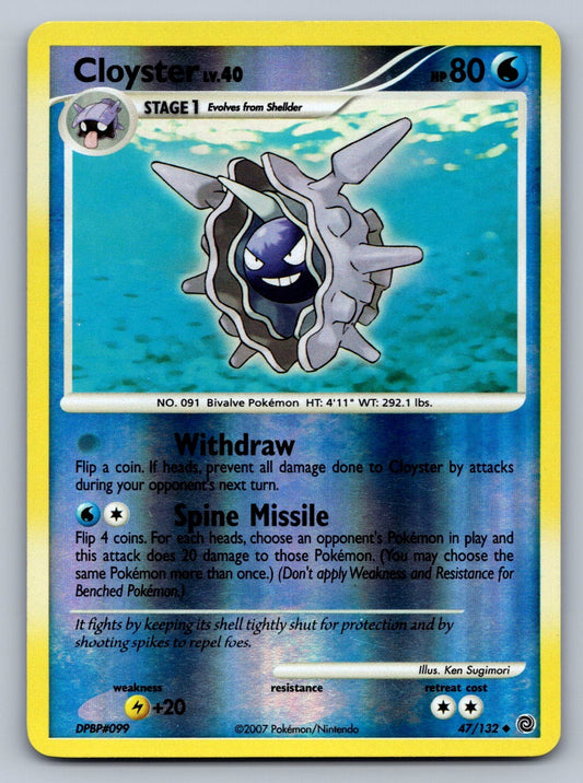 Cloyster 47/132 Water Reverse Holo Secret Wonders NM