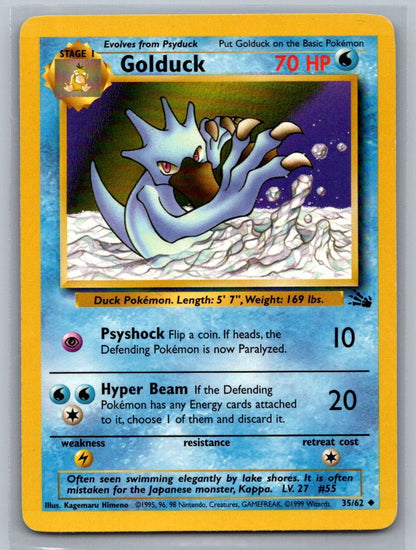 Golduck Unlimited Uncommon 35/62 Fossil LP