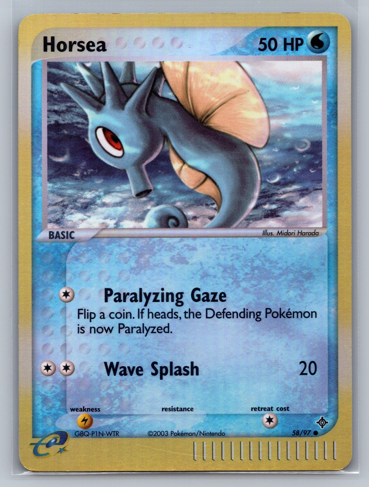 Horsea - Reverse Holo Common 58/97 Dragon LP