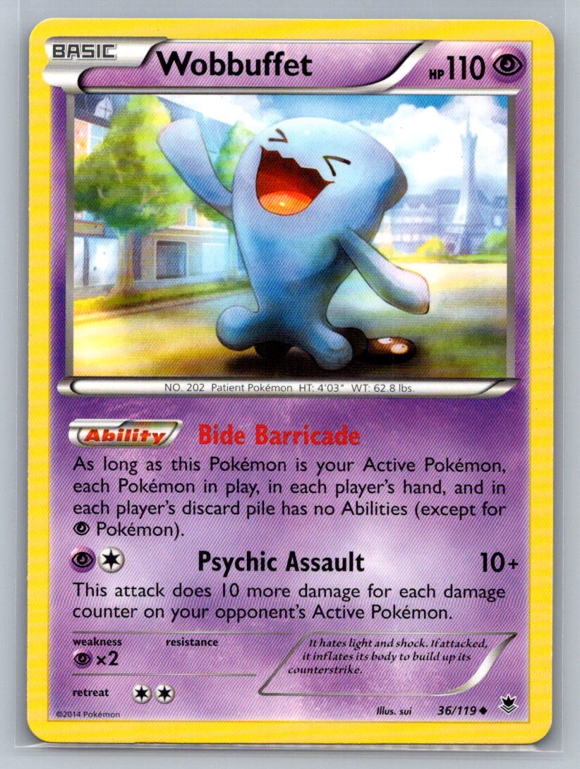 Wobbuffet Uncommon 36/119 XY - Phantom Forces LP