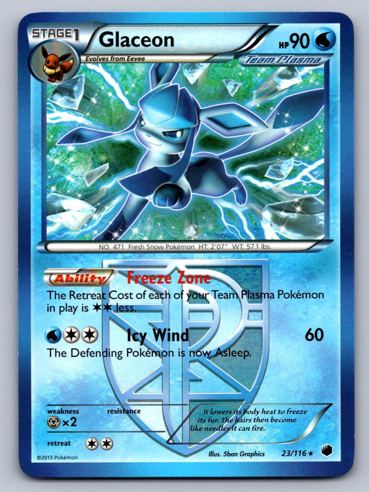 Glaceon (Team Plasma) 23/116 Water Plasma Freeze NM