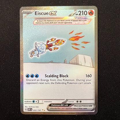 Eiscue ex - 222/197 - Pokemon Obsidian Flames Special Illustration Rare Cards NM
