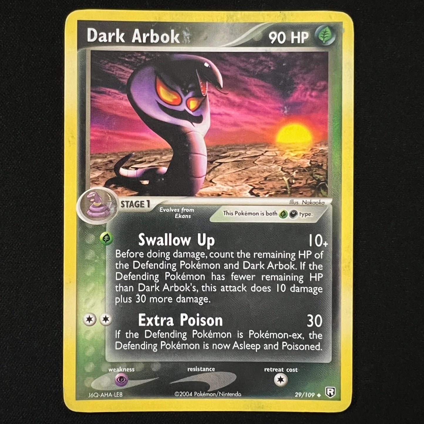Dark Arbok Regular Uncommon 29/109 Team Rocket Returns LP