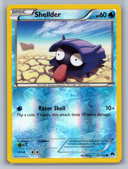 Shellder (22) Reverse Holo Common 22/122 XY - BREAKpoint NM