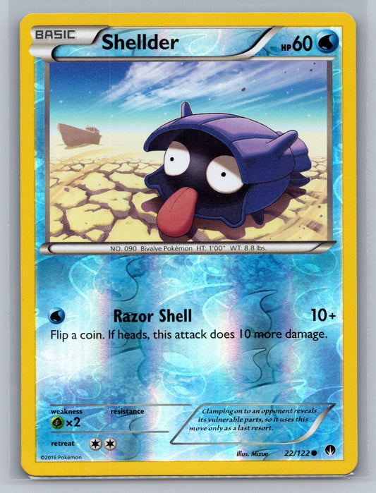 Shellder (22) Reverse Holo Common 22/122 XY - BREAKpoint NM