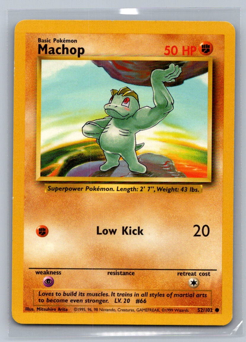 Machop Common 052/102 Base Set LP