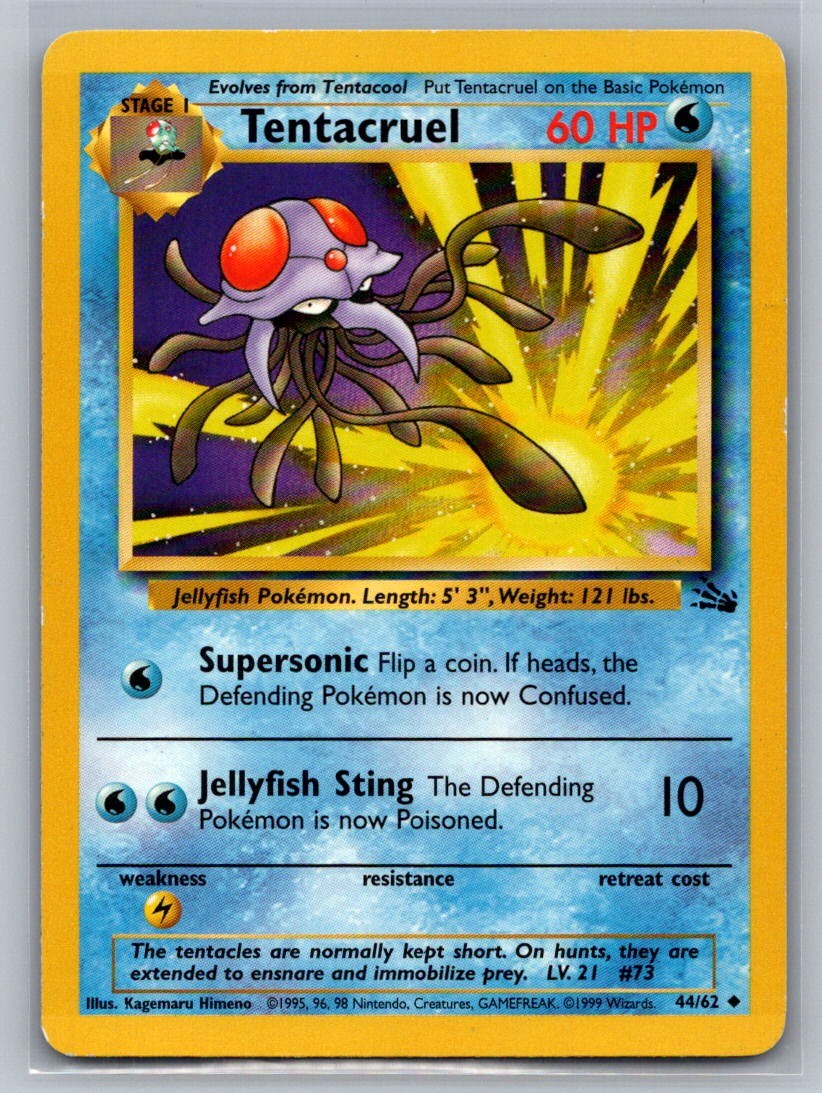Tentacruel Unlimited 44/62 Fossil LP