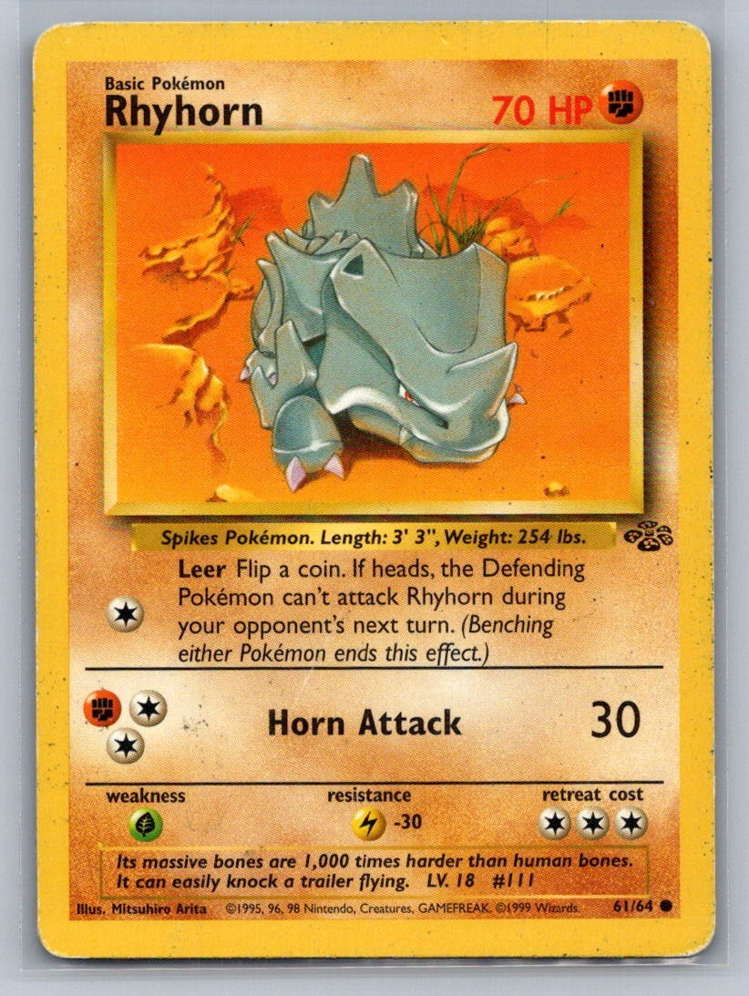 Rhyhorn Unlimited Common 61/64 Jungle LP