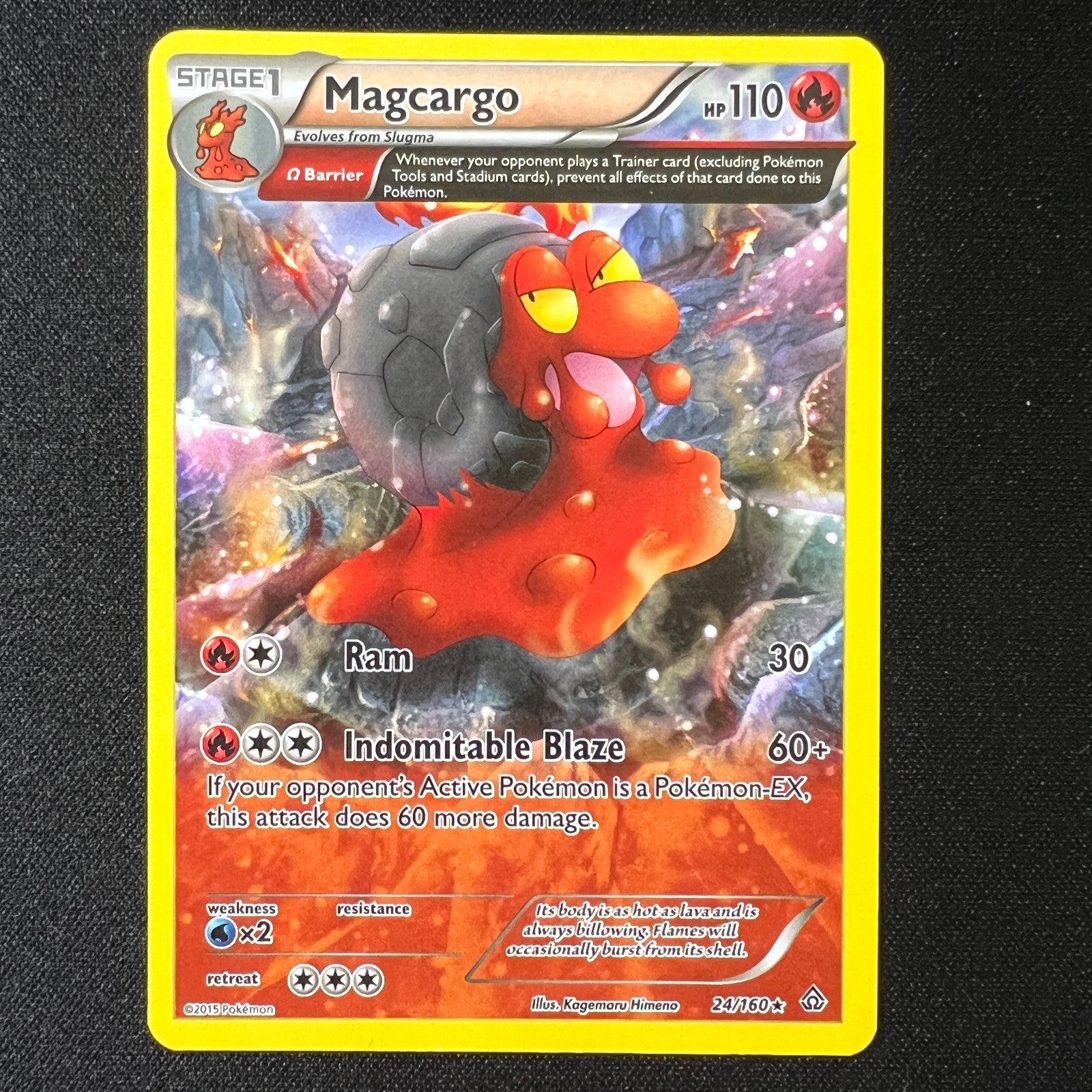 Magcargo (Alpha) - 24/160 -  XY Primal Clash Non Holo - Pokemon Cards TCG LP