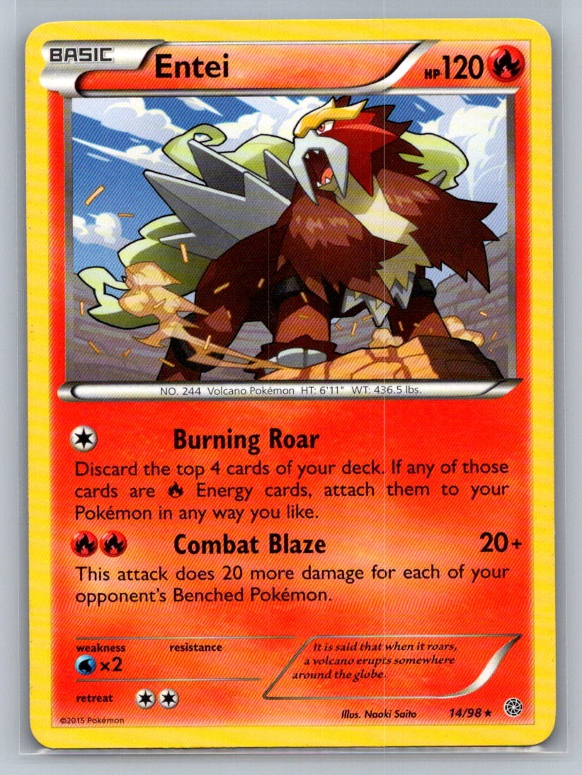 Entei (14) Rare 14/98 XY - Ancient Origins LP
