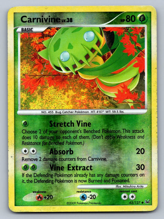 Carnivine (43) 43/127 Grass Reverse Holo Platinum LP
