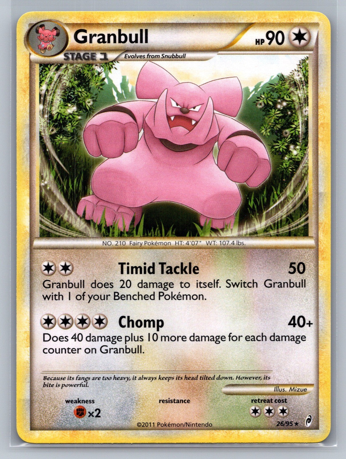 Granbull Rare 26/95 Call of Legends LP
