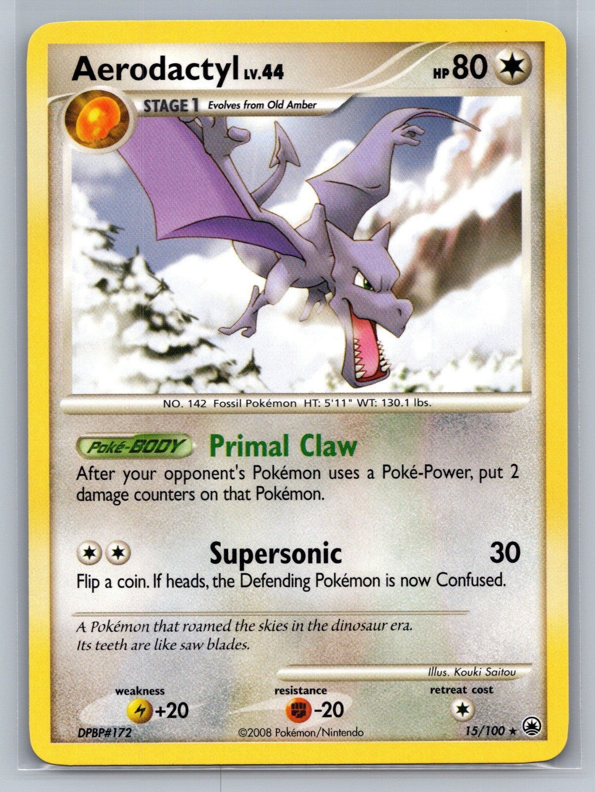 Aerodactyl Rare 15/100 Majestic Dawn NM