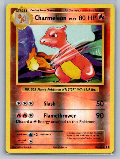 Charmeleon Reverse Holo Uncommon 10/108 XY - Evolutions MP