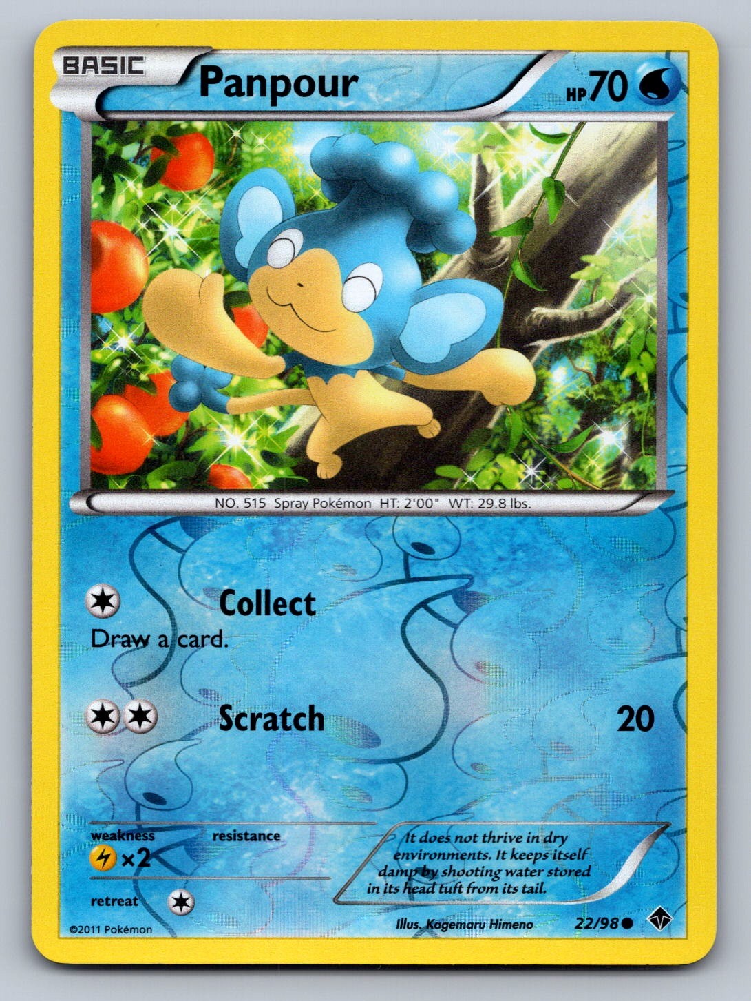Panpour Reverse Holo Common 22/98 Emerging Powers NM