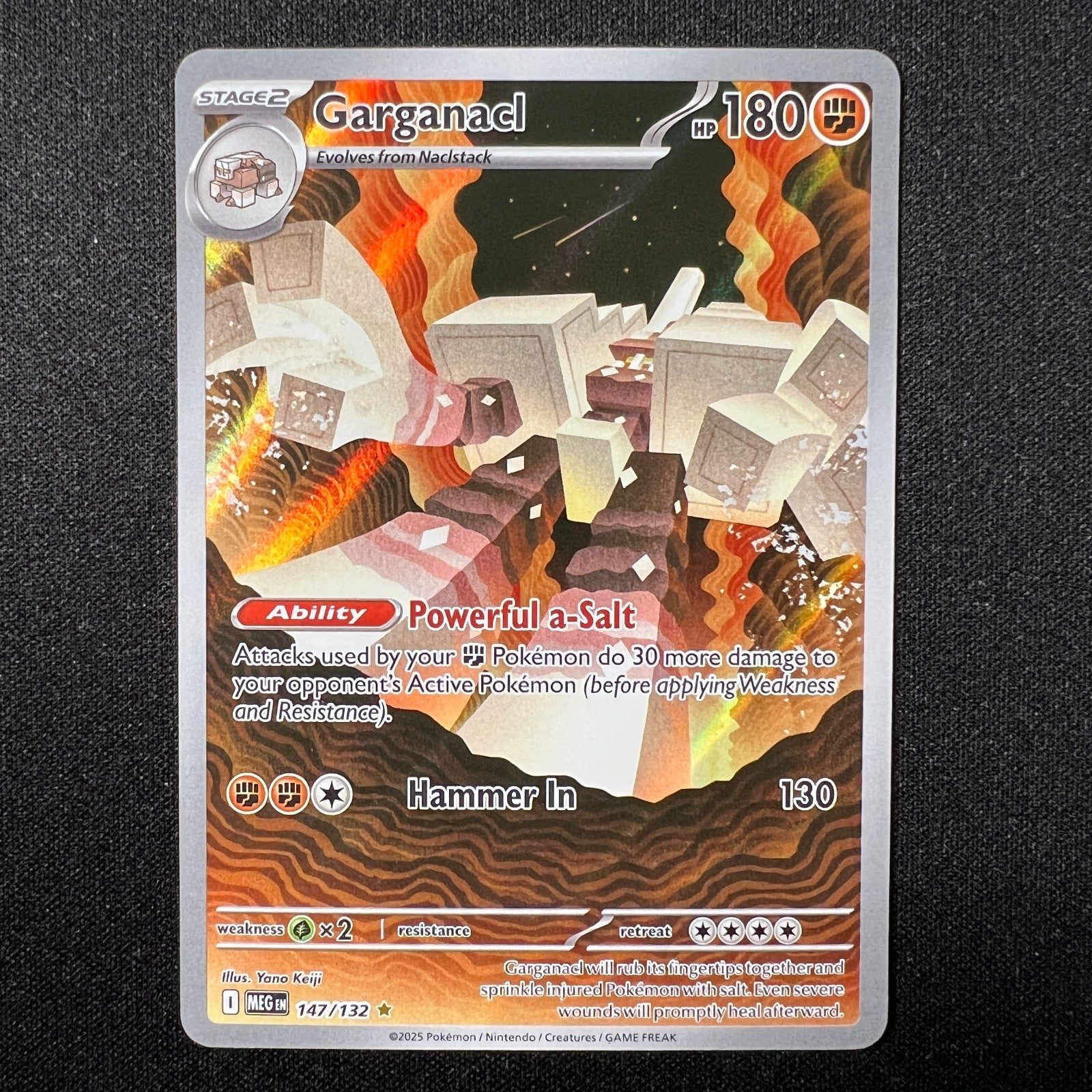 Garganacl 147/132 Illustration Rare Pokemon Mega Evolution NM