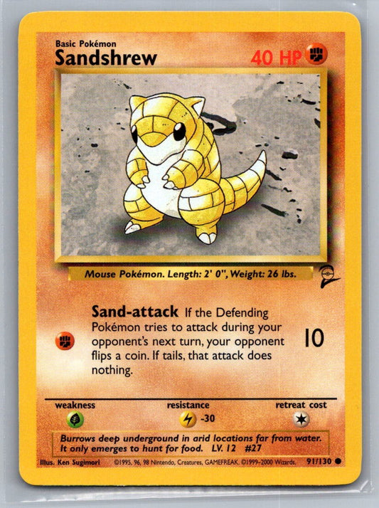 Sandshrew Common 091/130 Base Set 2 LP