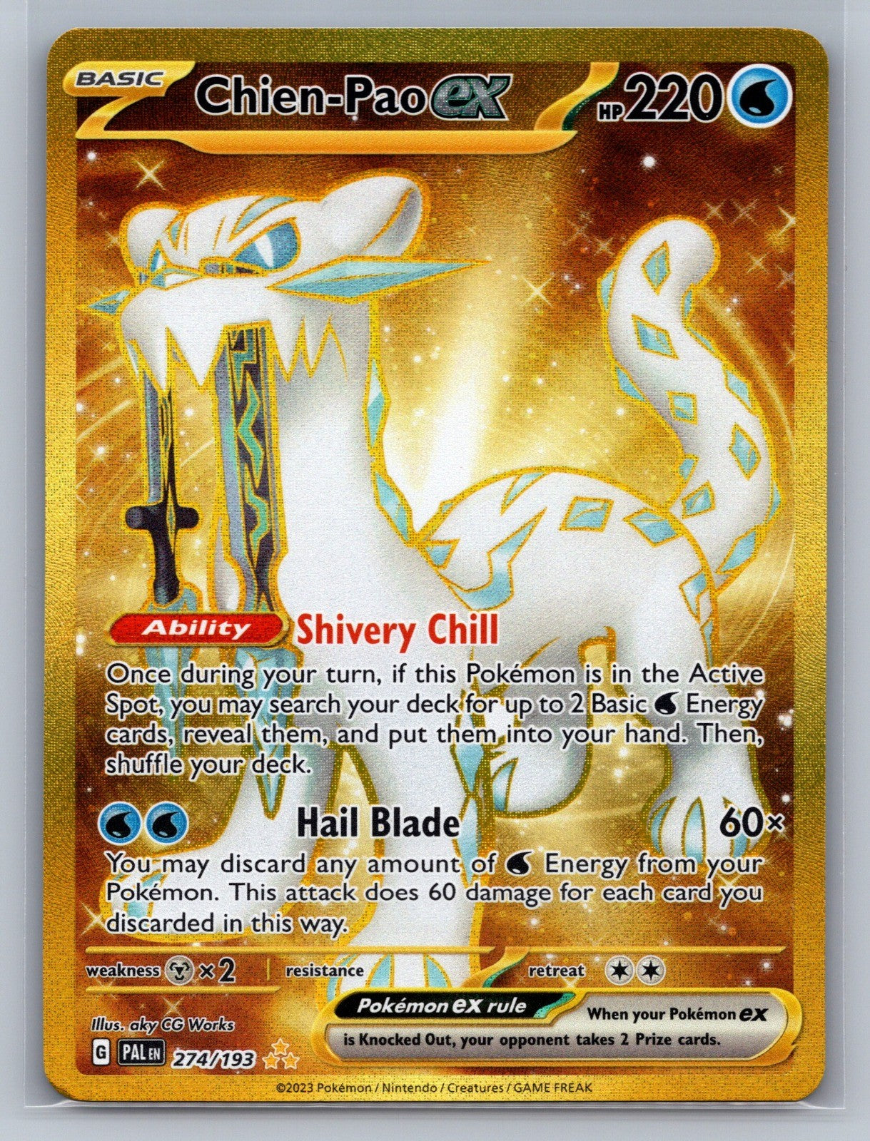 Chien-Pao ex Holo Hyper Rare 274/193 SV02: Paldea Evolved NM