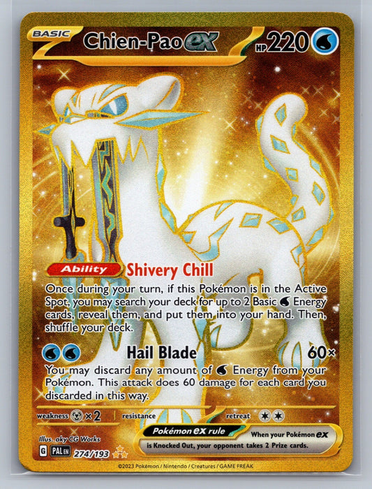 Chien-Pao ex Holo Hyper Rare 274/193 SV02: Paldea Evolved NM