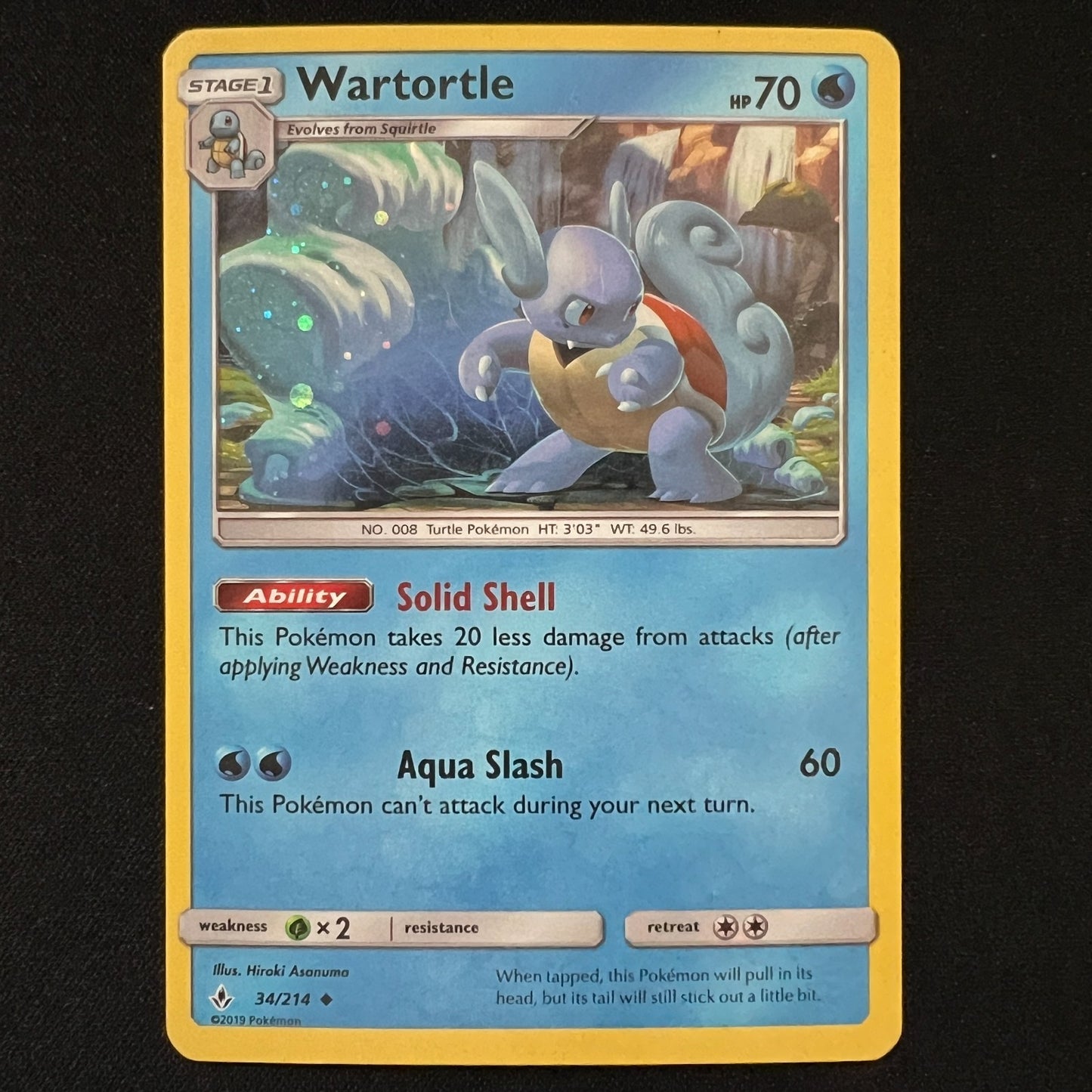 Wartortle 34/214 Promo Cosmos Holo Unbroken Bonds Foil SM Pokemon TCG Card LP