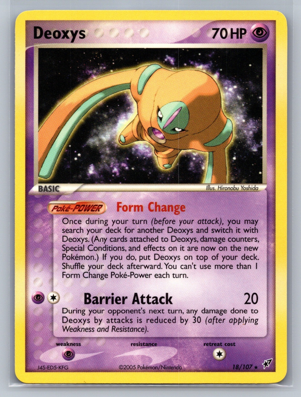 Deoxys (Defense Forme) Rare 18/107 Deoxys NM