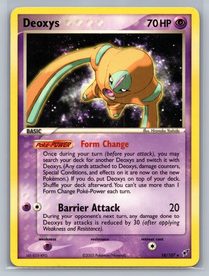 Deoxys (Defense Forme) Rare 18/107 Deoxys NM