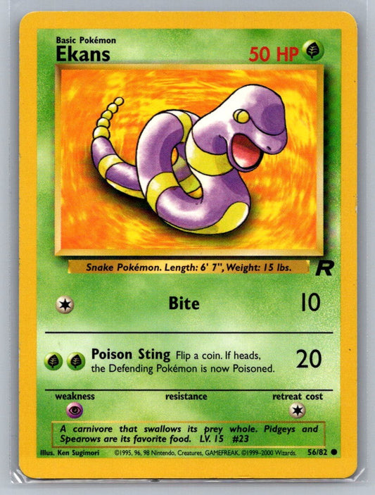 Ekans Unlimited Common 56/82 Team Rocket LP