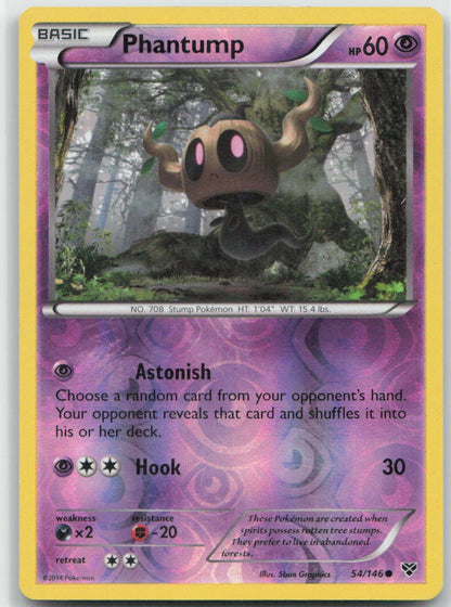 Phantump Reverse Holo Common 54/146 XY Base Set NM