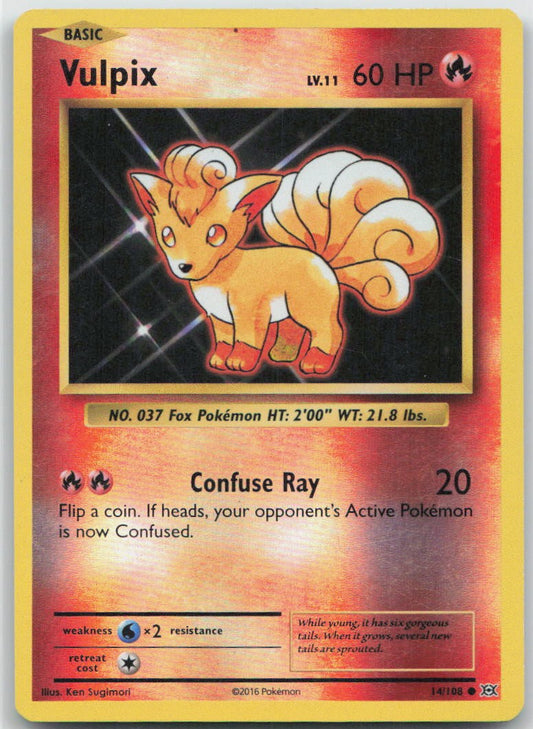Vulpix Reverse Holo Common 14/108 XY - Evolutions LP