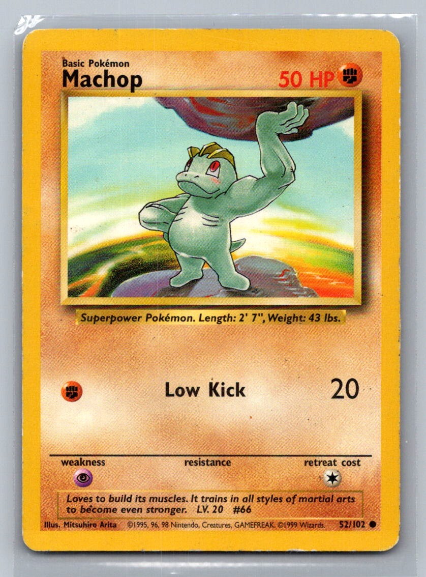 Machop Normal 052/102 Base Set LP