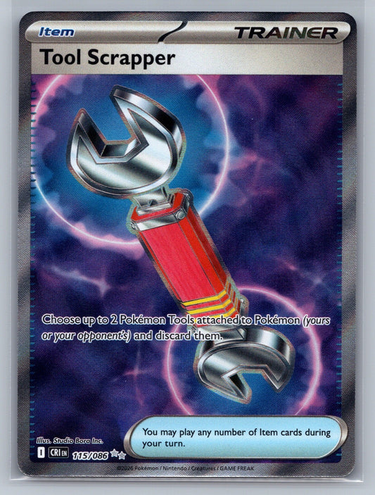 Tool Scrapper Holo Ultra Rare 115/086 ME04: Chaos Rising NM