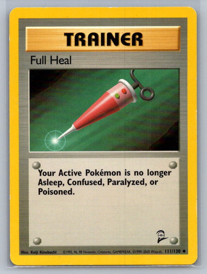Full Heal Uncommon 111/130 Base Set 2 LP