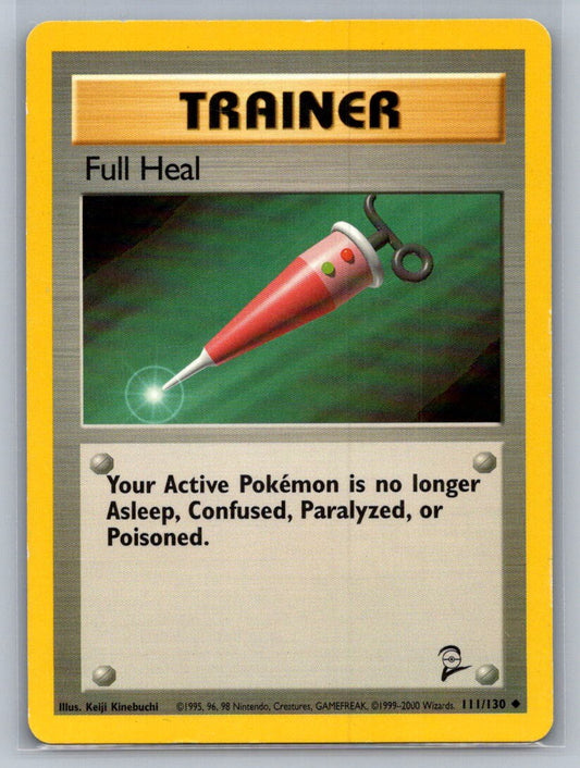 Full Heal Uncommon 111/130 Base Set 2 LP