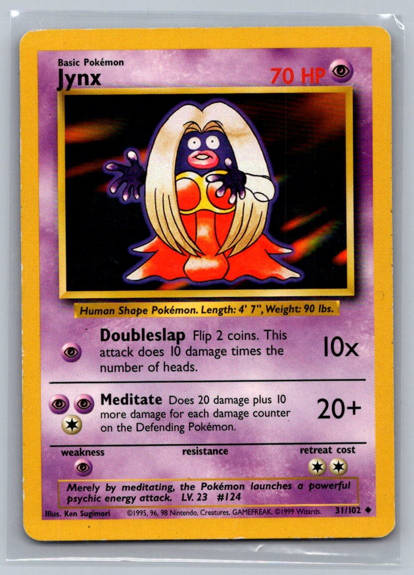 Jynx Uncommon 031/102 Base Set LP